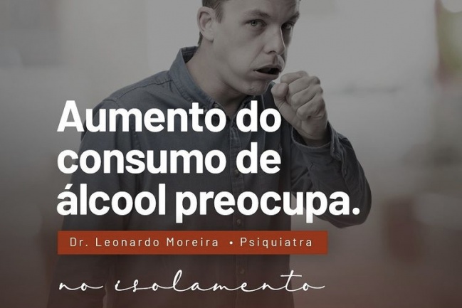 Aumento do consumo de álcool no isolamento.